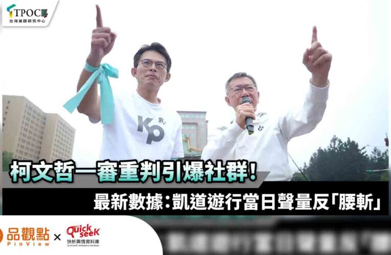 柯文哲一審重判引爆社群！最新數據：凱道遊行當日聲量反「腰斬」