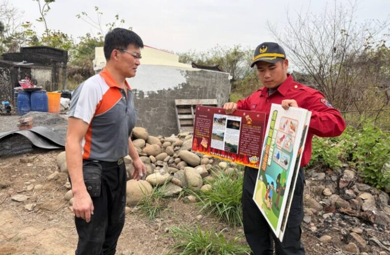 高雄消防局杉林分隊清明防火升級  無人機陸空聯防守墓區