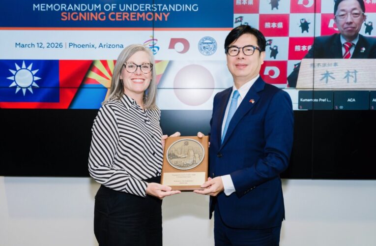 台美日跨海連線！陳其邁與亞利桑那州長、熊本縣知事簽署三方合作備忘錄