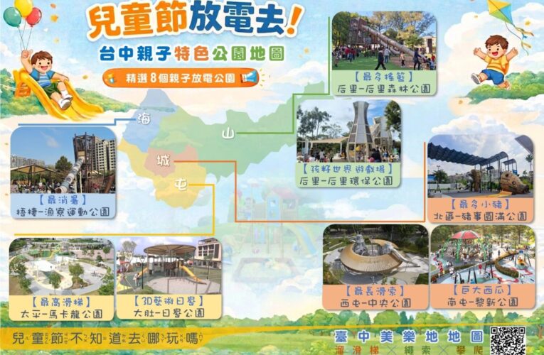 兒童節連假親子出遊首選台中！　建設局彙整特色公園放電攻略一次看