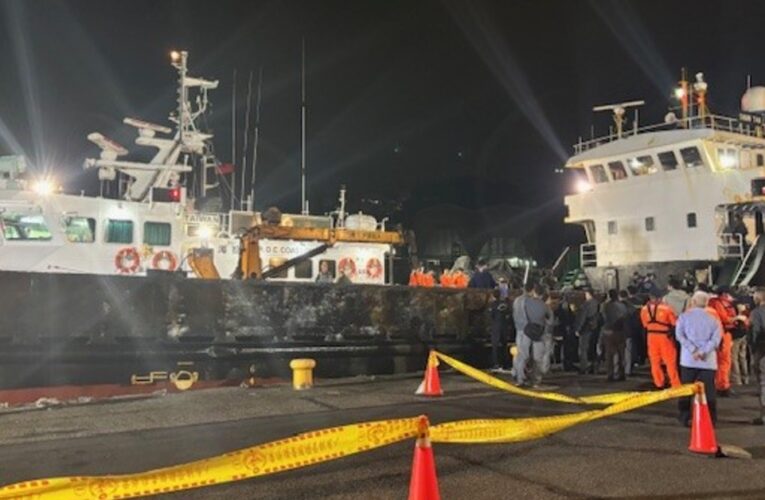 海上毒品走私再被重擊海巡特勤隊強行攻堅登船當場查扣重達333公斤大麻毒品