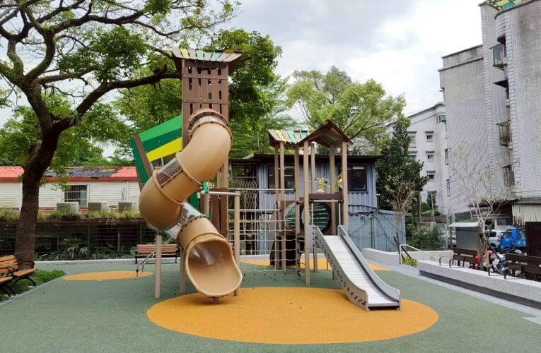 內湖2.0版康樂綠地老少共融　樹屋遊戲場置身水畔田園