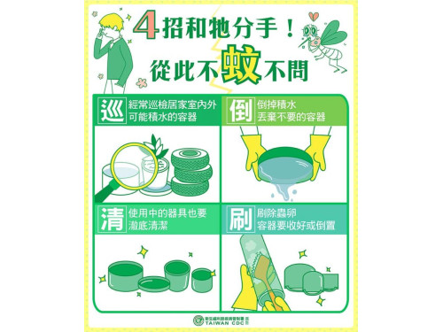日常防蚊不鬆懈！登革熱防治從平時做起