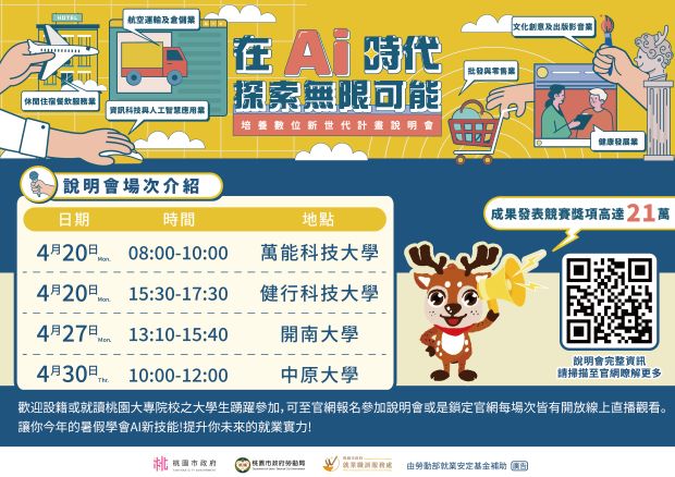 桃園啟動培養數位新世代AI與數位課程　4月舉辦校園巡迴說明會