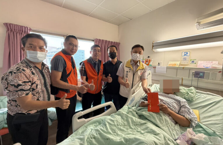 看護工返鄉途中受重傷  南投社勞局探視轉達縣長祝福