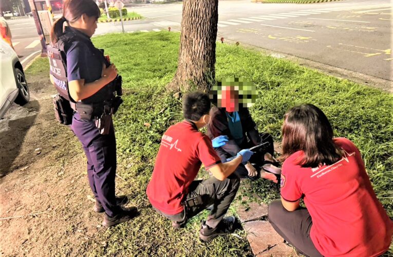不勝酒力醉臥分隔島　北鎮警時馳援護送七旬老翁返家