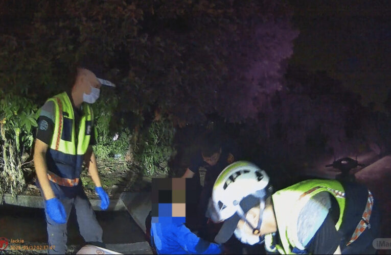 癲癇男深夜倒臥水溝旁　北斗警即時救援化險為夷