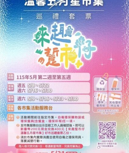 高雄8處市場夜市挺環保送好康 【來趣・踅市仔︱溫馨五月・星市集】」活動登場