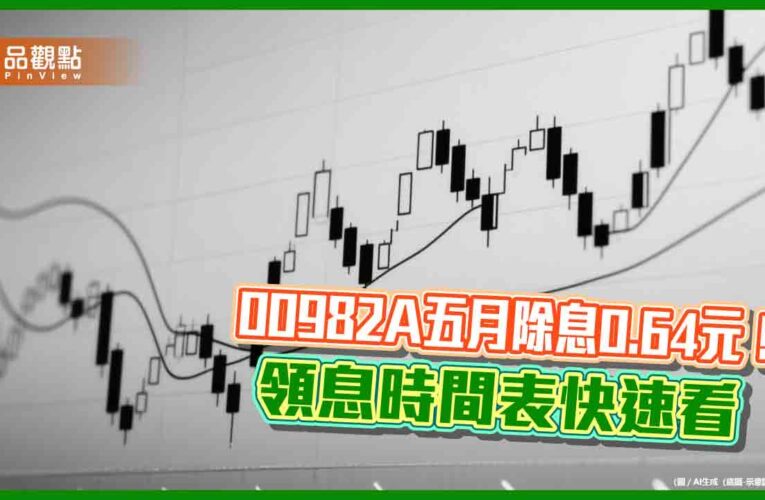 00982A最新配息0.64元！年化配息率11.6%　想領息最晚這天買
