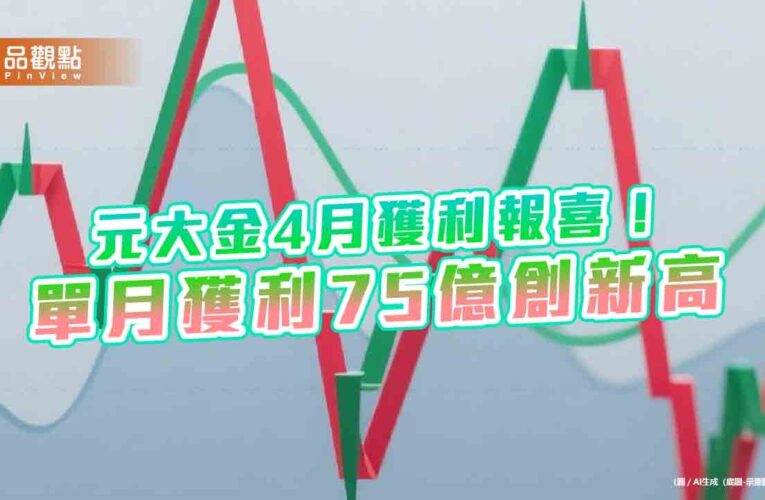 元大金4月暨前4月獲利同創新高　前4月EPS自結1.64元