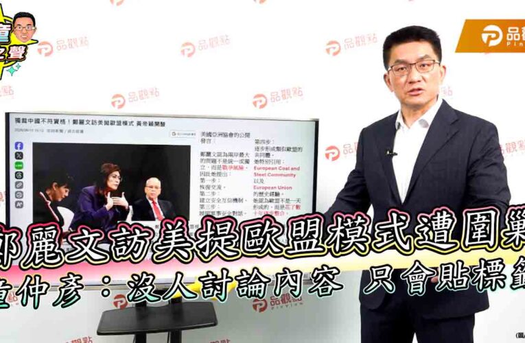 鄭麗文訪美提歐盟模式遭圍剿　童仲彥：沒人討論內容　只會貼標籤