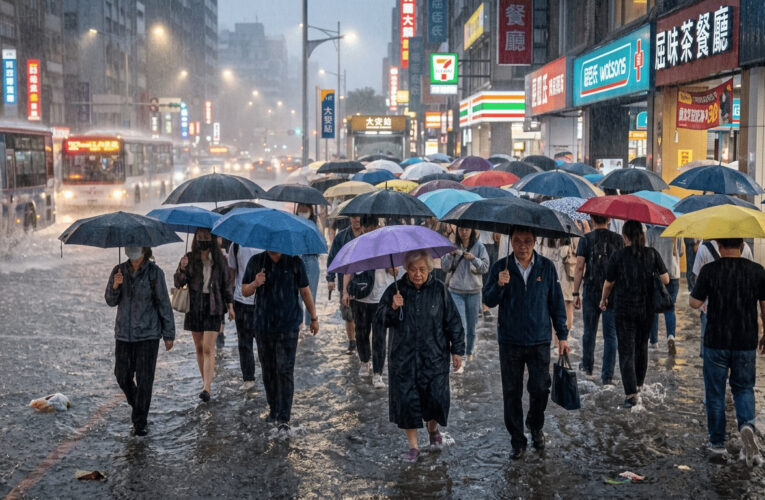 大雨特報擴及嘉義與北台山區　強降雨伴雷擊陣風來襲