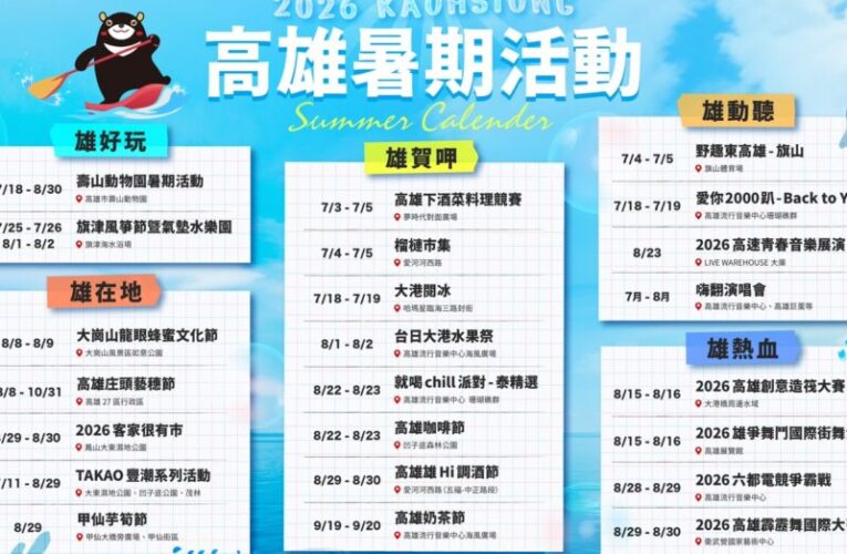 高雄夏祭開跑！觀光局推五大主題接力登場 暑假天天都精彩