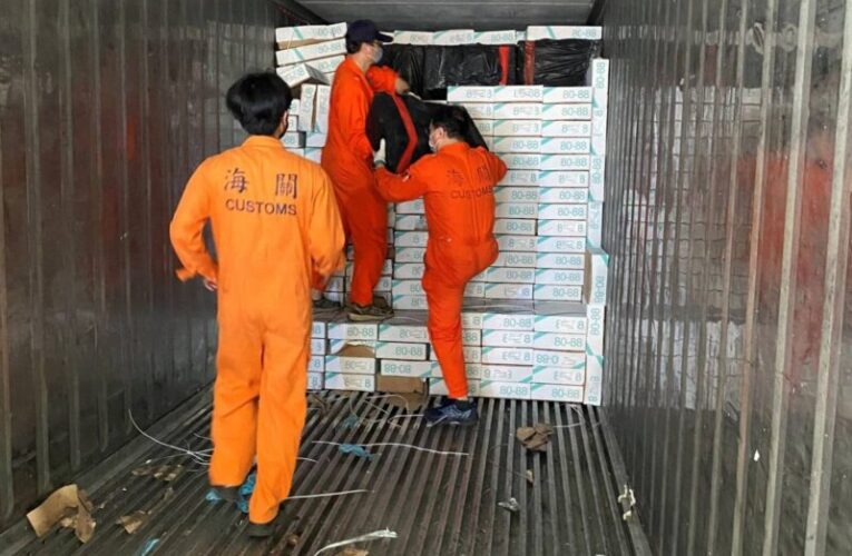 X光機建功！高雄關揪出5貨櫃私菸 市值達9千萬元