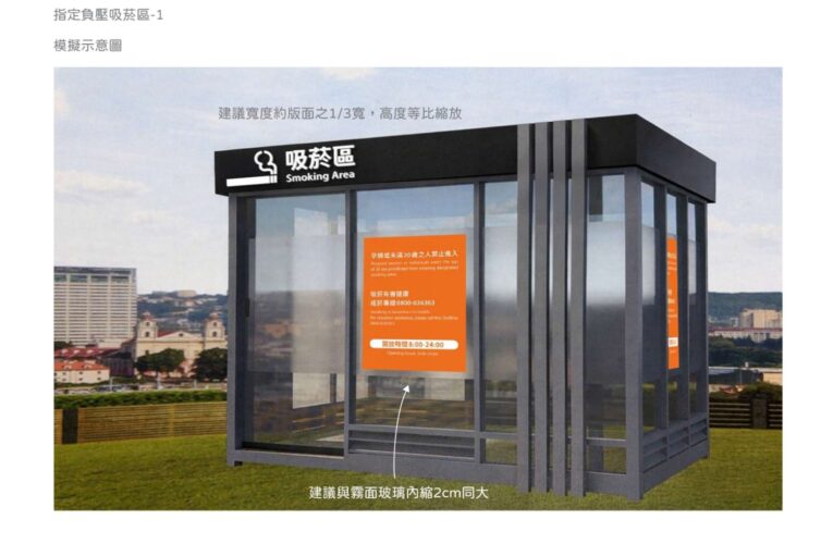 負壓吸菸室設置法規配套完備　助力打造臺北無菸城市