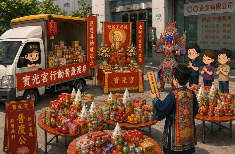 普渡與拜拜大不同！　寶光宮「普渡專車」全台首創　把完整普度儀軌送到家門口