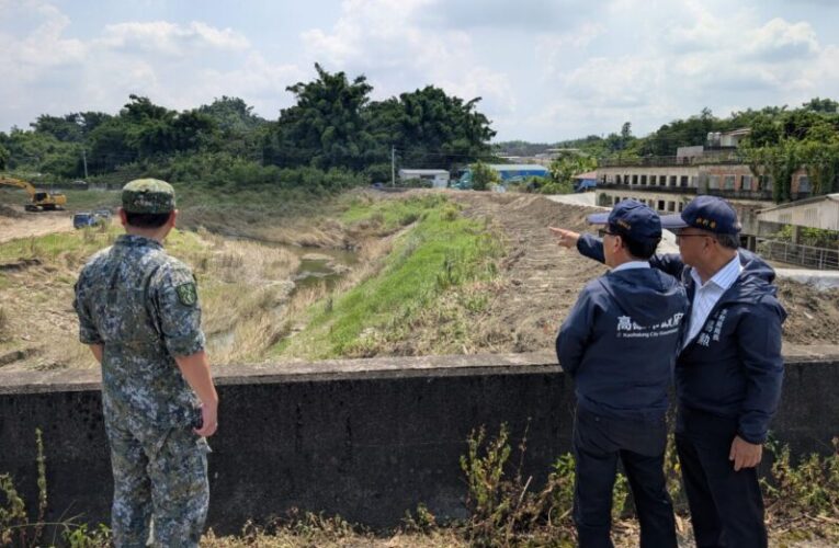 林欽榮副市長視察月世界抽水站及岡山嘉峰路周邊防汛整備 強化抽排應變量能