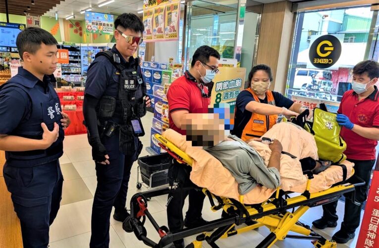逛賣場熱中暑昏厥　南門警與消即時救援急送醫