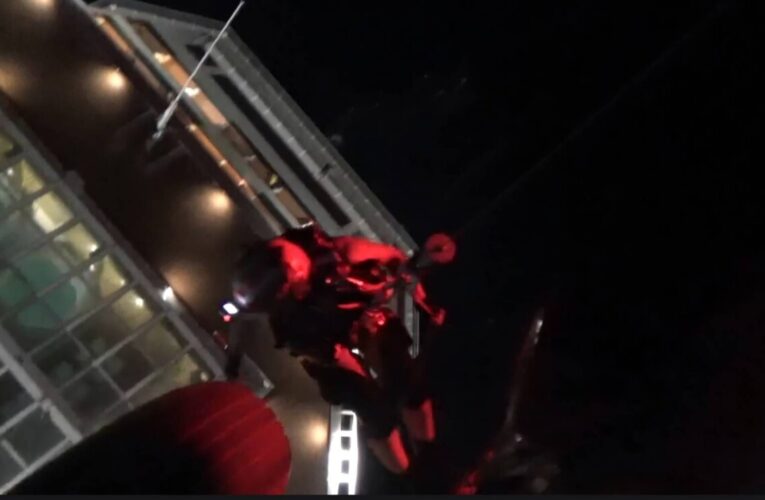 颱風海警未解除驚傳郵輪旅客昏迷！海巡、空勤夜航63浬　黑夜吊掛救回60歲台籍男