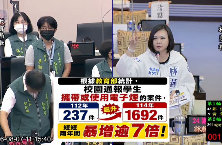 電子煙毒害校園暴增！林燕祝怒批：積極爭取唾液快篩沒下文