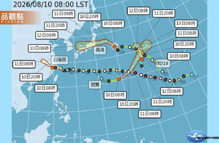 西太平洋四颱共舞！台灣未來10天連續降雨 日本遭雙颱夾擊