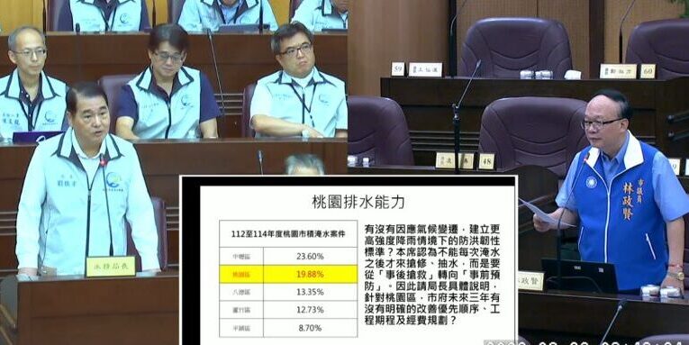 藍議員針對極端降雨　要求市府「事前預防」並提升都市防洪韌性