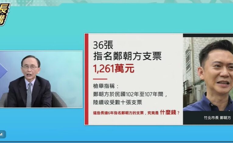 鄭朝方金流疑雲再擴大！吳子嘉秀36張支票控涉1261萬　發函要求說清楚