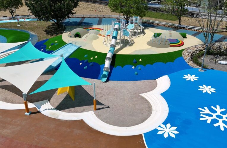 玩水、溜小孩、看夕陽一次滿足！古亭河濱公園新遊戲場開箱