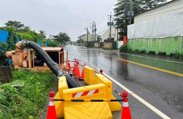 高雄短延時強降雨時雨量破80毫米 短暫積水路段皆陸續消退