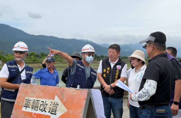 大禹火車站前「道路高低差惹民怨」　張峻會勘促降15公分兼顧防洪與安全