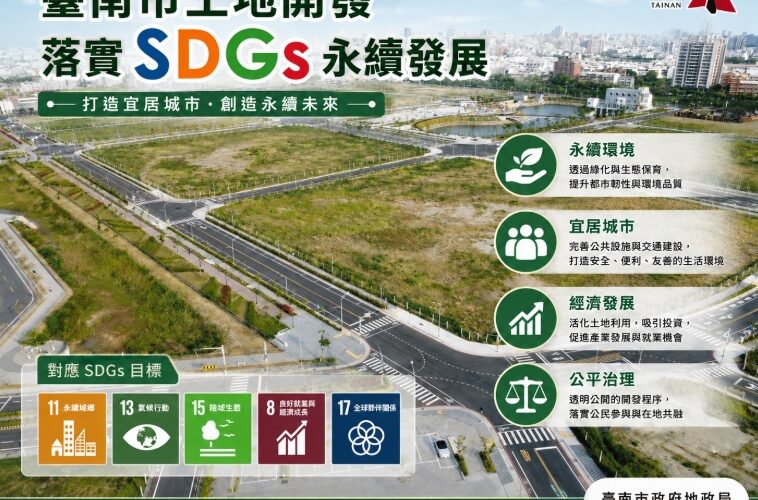 臺南北安商業區重劃獲永續銀獎！6萬噸滯洪池兼顧防洪、景觀與休憩