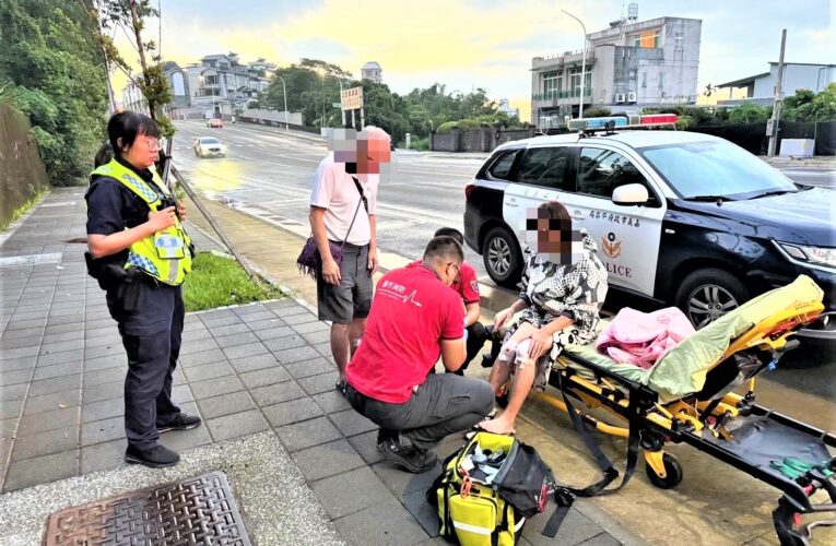 悶雨放晴散步摔倒　長竹警熱心關懷助送醫