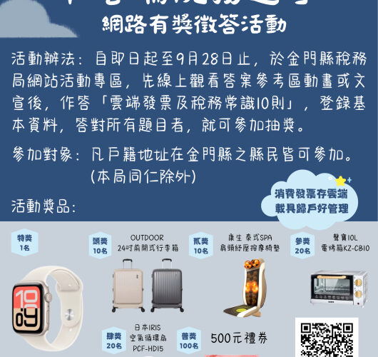 雲端稅務通-網路有獎徵答9/28截止