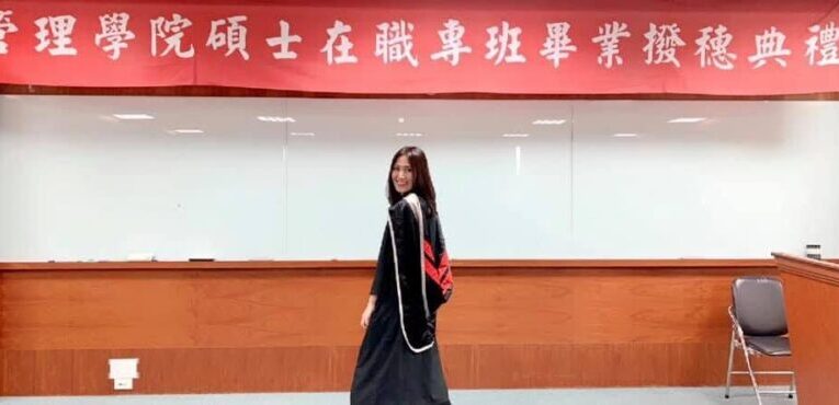 黃韻涵獲義守大學EMBA學位 則能為家鄉貢獻！
