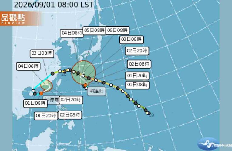 雨不停！沙德爾復活「減速打轉」雙颱風尾掃台灣