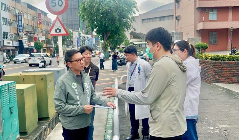 聖功醫院斑馬線居然對到台電的變電箱 黃文益立即邀集相關單位會勘改善