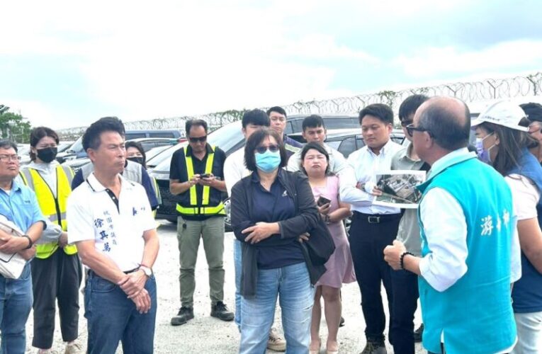 大園中正東路交流道環境整治　遏止違停亂丟垃圾
